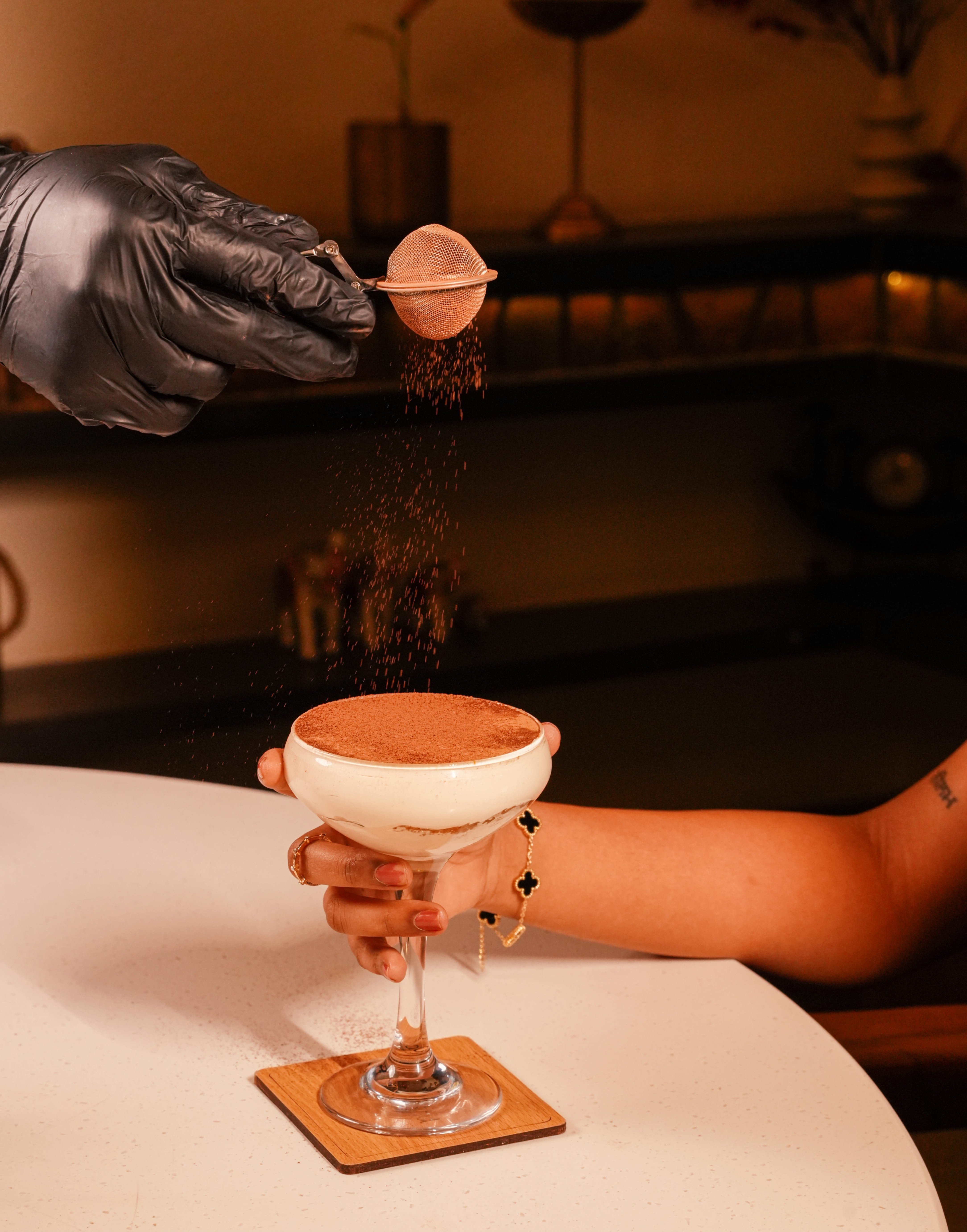 Tiramisu Espresso Martini served at Nyaaro family restaurant in Udaipur near Fatehsagar Lake